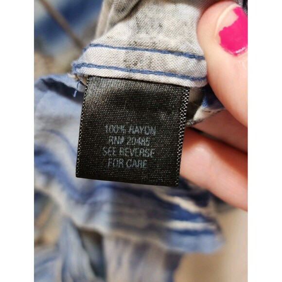 CROFT & BARROW MENS XL BLUE PALM TREE SHIRT VTG VACATION TROPICAL BEACH PARADISE - Picture 11 of 15